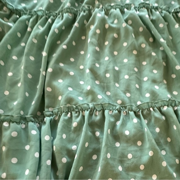 Fashion Nova Green Polka Dot Maxi Dress - Picture 5 of 5